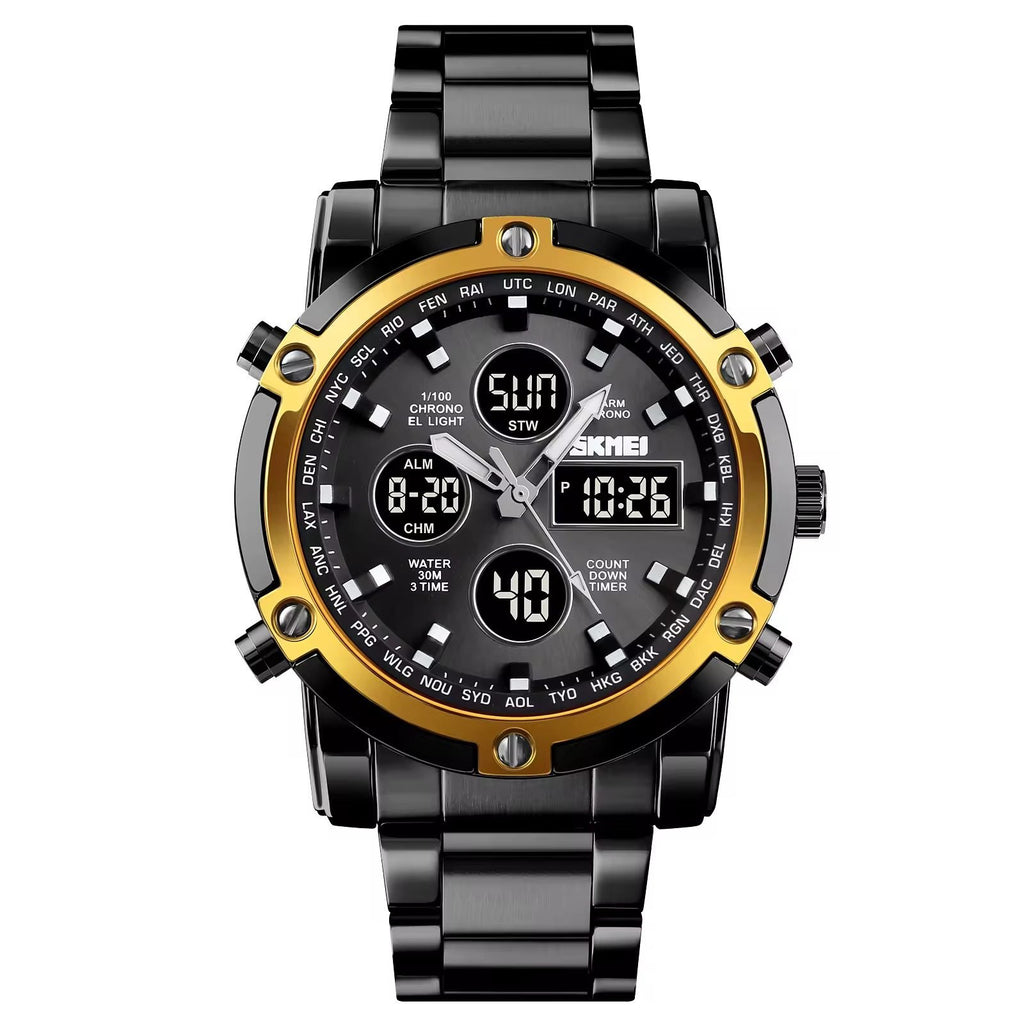 SKMEI 1389 Analog Digital Sports Watch for Men – LED Multi-Function