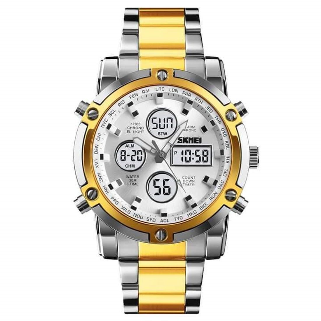 SKMEI 1389 Analog Digital Sports Watch for Men – LED Multi-Function
