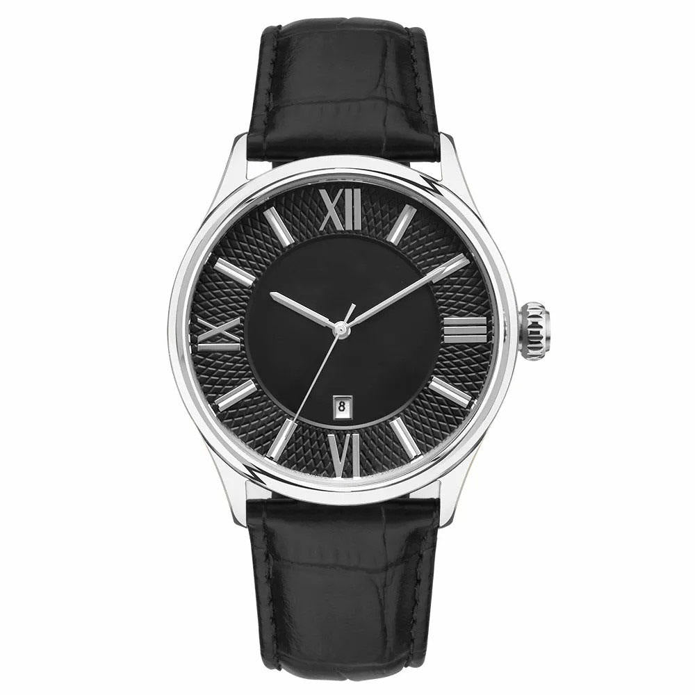 Elite Black Luxury Watch – Classic Minimal Edition