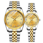Luxury Couple Stainless Steel Watches – His & Hers Matching Set