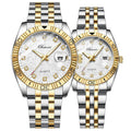 Luxury Couple Stainless Steel Watches – His & Hers Matching Set