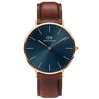 Minimalist Leather Strap Watch for Men – Stylish DW Inspired Design