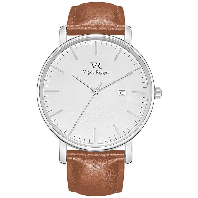 Classic Minimalist Leather Watch for Men – Elegant & Modern Style