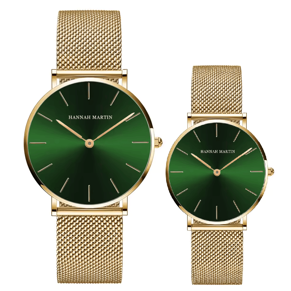 Minimalist Couple Watches – Mesh Strap Set