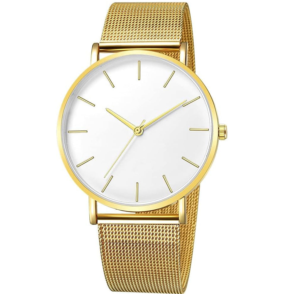 Luxury Men’s Steel Strap Quartz Watch – Affordable & Stylish