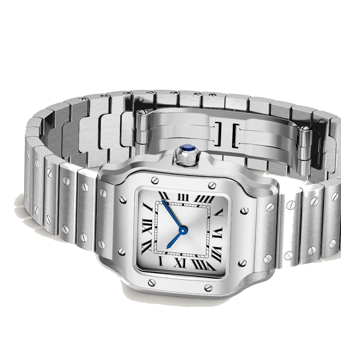 Elite Square Bezel Watch – Industrial Steel Edition