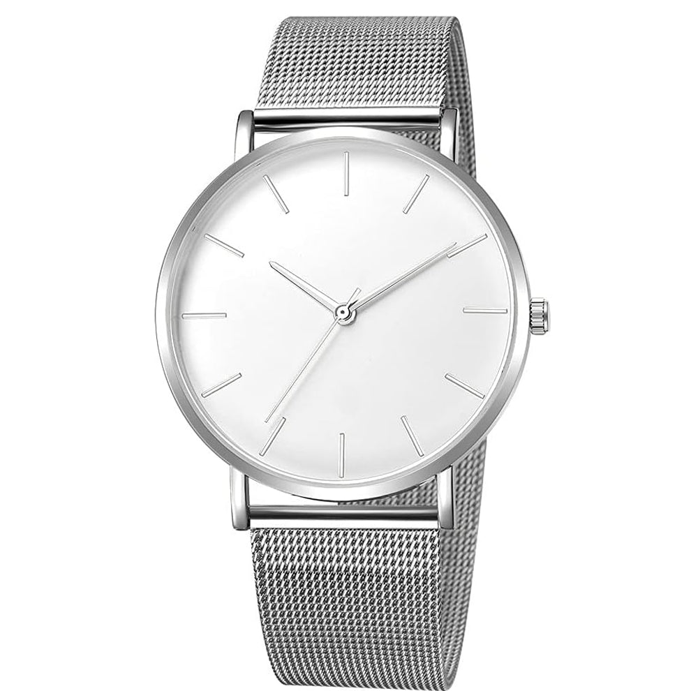 Luxury Men’s Steel Strap Quartz Watch – Affordable & Stylish