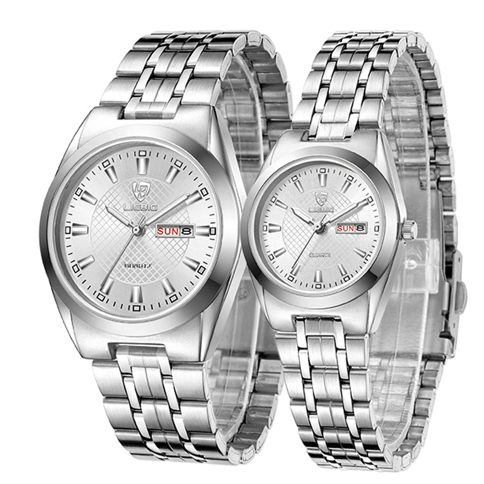Signature Gold Couple Watch Set – Luxury Edition