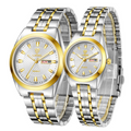 Signature Gold Couple Watch Set – Luxury Edition