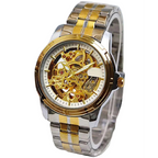 Automatic Skeleton Watch for Men – Two Tone Luxury Edition