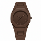 Brow watch with a white background