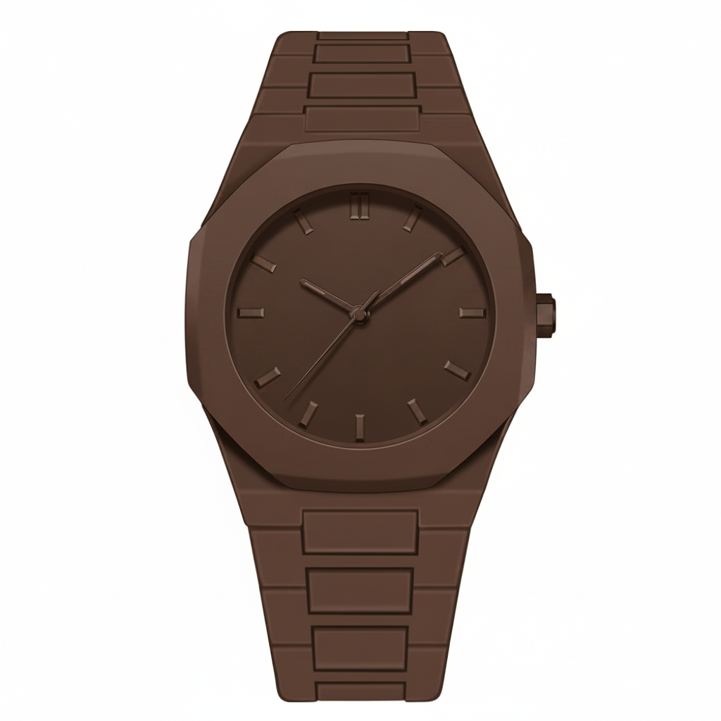 Brow watch with a white background